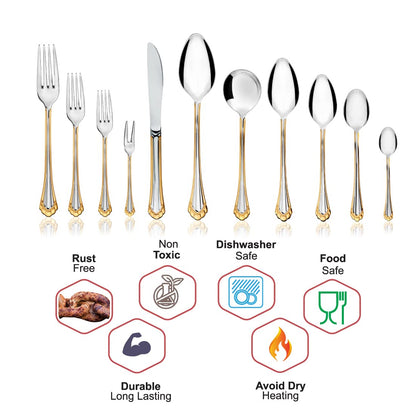 Shri & Sam Stainless Steel Feather Baby Fork, 6 Pieces