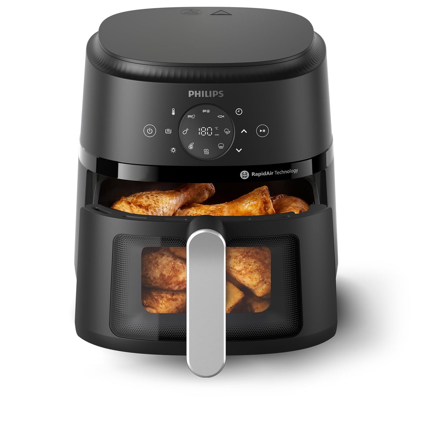 Philips 2000 Series Airfryer - 4.2L Capacity, RapidAir Technology, 13-in-1 Presets, Touchscreen Control, Cooking Window, Up to 90% Less Fat (NA221/00)