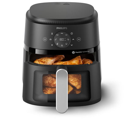Philips 2000 Series Airfryer - 4.2L Capacity, RapidAir Technology, 13-in-1 Presets, Touchscreen Control, Cooking Window, Up to 90% Less Fat (NA221/00)