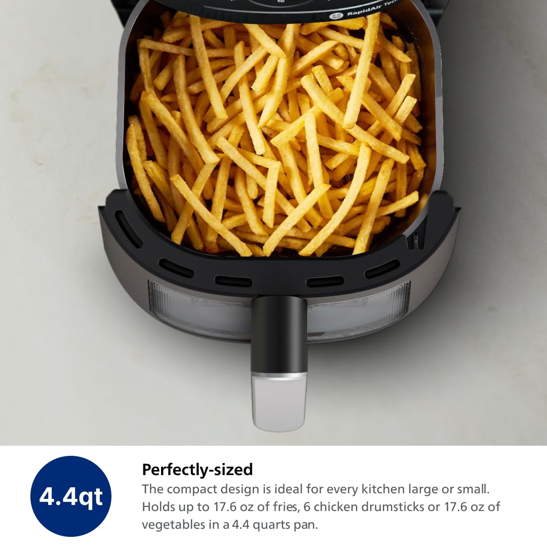 Philips 2000 Series Airfryer - 4.2L Capacity, RapidAir Technology, 13-in-1 Presets, Touchscreen Control, Cooking Window, Up to 90% Less Fat (NA221/00)