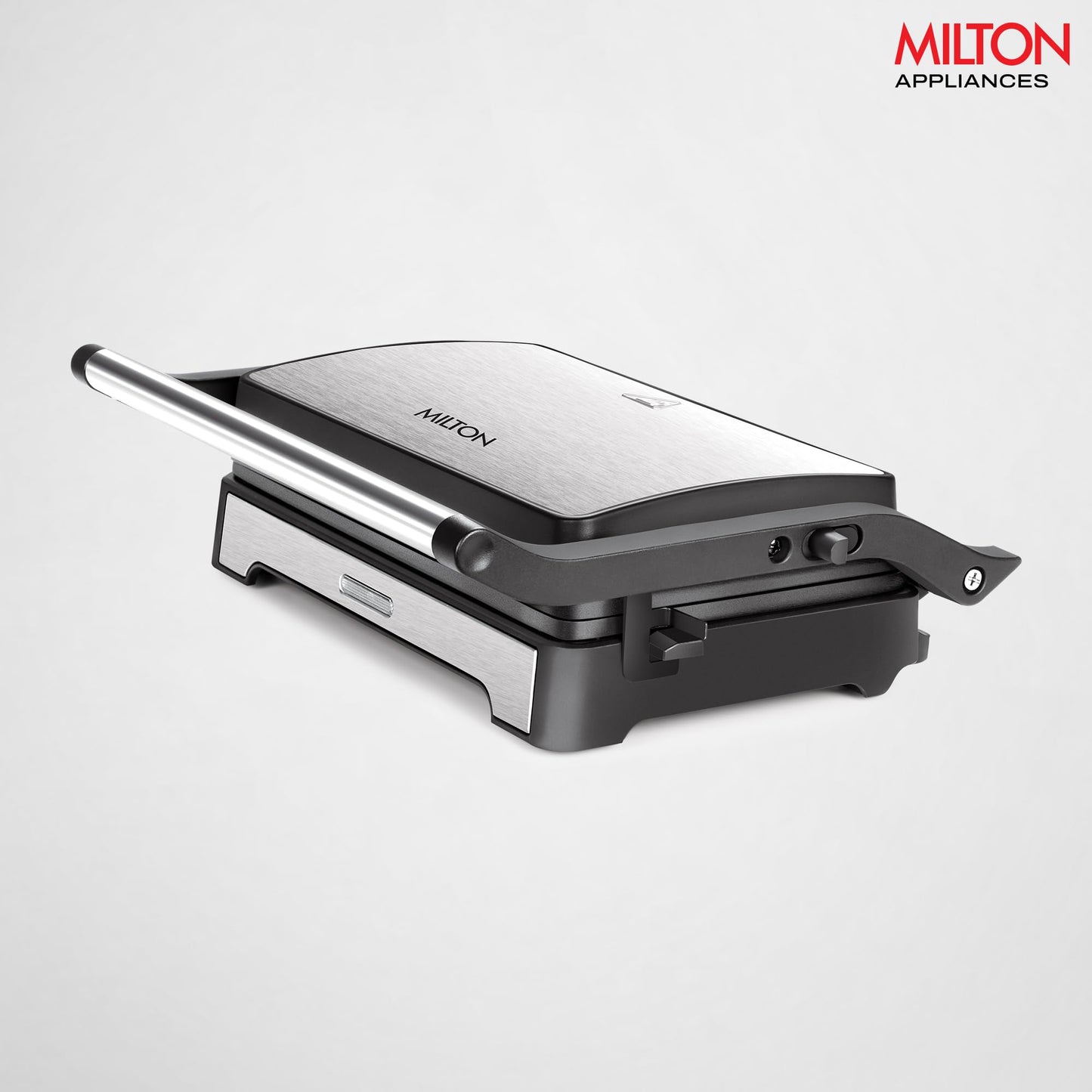 Milton Insta 1000 Watt Grill Sandwich Maker | Electric Toaster and Sandwich Griller | Non Stick Coating Grill Plates | Auto Cut off & Power Indicator | 2 Year Warranty | Silver