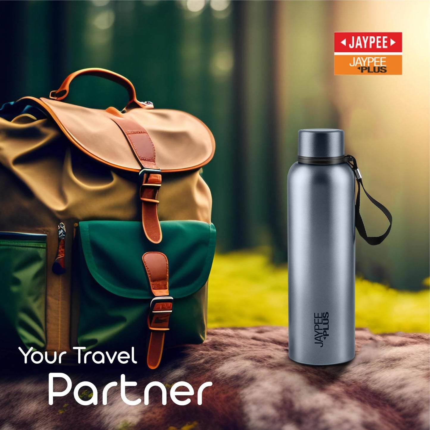 Jaypee Plus Alpha Vaccum Insulated Double Wall Thermosteel Flask 1000 ml Water Bottle ISI Certified 24 Hours Hot and Cold Water Bottle for School,Office,Gym, Leakproof, Rustproof Steel Bottle,Black
