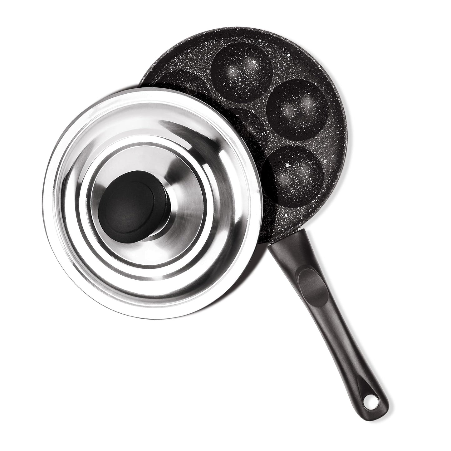 Milton Pro Cook Induction Cookware & Gas Stove Friendly Hard Anodized Non-Stick Fry Pan 26 cm/2.2 Litre | Stainless Steel Lid Fry Pan for Stir-Fry | Omelette Pan | Fish Frypan | 3 Year Warranty