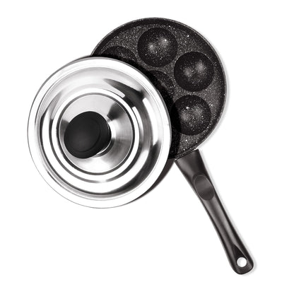 Milton Pro Cook Induction Cookware & Gas Stove Friendly Hard Anodized Non-Stick Fry Pan 26 cm/2.2 Litre | Stainless Steel Lid Fry Pan for Stir-Fry | Omelette Pan | Fish Frypan | 3 Year Warranty
