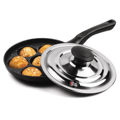Milton Pro Cook Induction Cookware & Gas Stove Friendly Hard Anodized Non-Stick Fry Pan 26 cm/2.2 Litre | Stainless Steel Lid Fry Pan for Stir-Fry | Omelette Pan | Fish Frypan | 3 Year Warranty