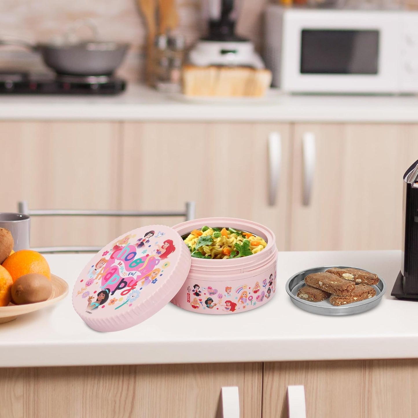 JAYPEE Unimunch PU Insulated Inner Stainless Steel Lunch Box with Steel Dish | Spillproof Ideal for Snacks| Easy to Carry Non Toxic |Safe for Storing Food,375 ml, Pink
