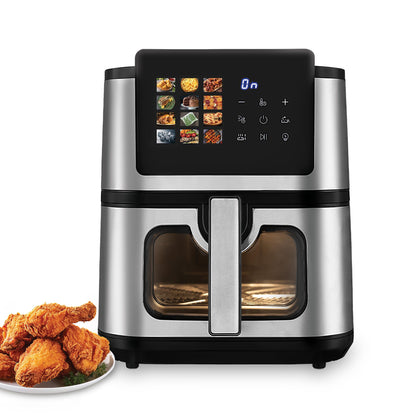 KENT Digi Plus Air Fryer | 4L Capacity & 1300W | Fry, Grill, Roast & Bake | Digital Display & Touch Control Panel | Rapid Heating | 80% Less Oil Usage | High Temperature & Uniform Heating | Black