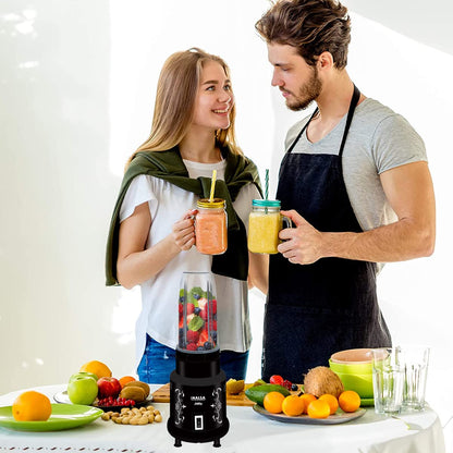 Inalsa Nutri Mixer-Jiffy|Grinder&Blender|Powerful 400W Motor|2 Speed|Unbreakable Blender Jar|Stainless Steel|Ss Blades|Multipurpose Jar|Made In India|1 Year Warranty|Black,400 Watt