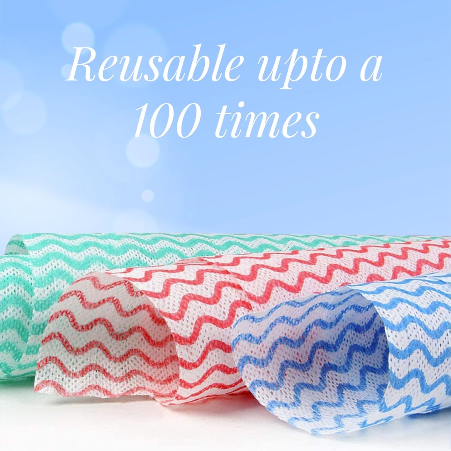Origami Non Woven Reusable & Washable Kitchen Towel Roll | Ultra Absorbent, Antimicrobial & Anti Odour Wipes for Spotless Cleaning | Quick Dry Multi Purpose Tissues (80 Wipes Per Roll, 160 Sheets)