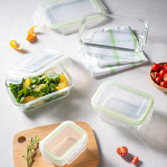 Jaypee Plus Klaro Rectangle 150ML Glass Storange Container Transparent (Pack of 1)