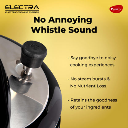 Pigeon By Stovekraft Electra Smart 6 Litre Electric Pressure Cooker with Digital Display | 18 Indian Preset Menu | Automatic Rice Cooker | Delay Timer & More (Stainless Steel)