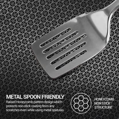 Milton Pro Cook Induction Cookware & Gas Stove Friendly Triply Stainless Steel Hexa Tech Omni Tawa 30cm | 3.5mm Thick | Greblon C3+ Coating Non Stick Dosa Tawa | PFOA-Free | Sturdy Handle |3Y Warranty