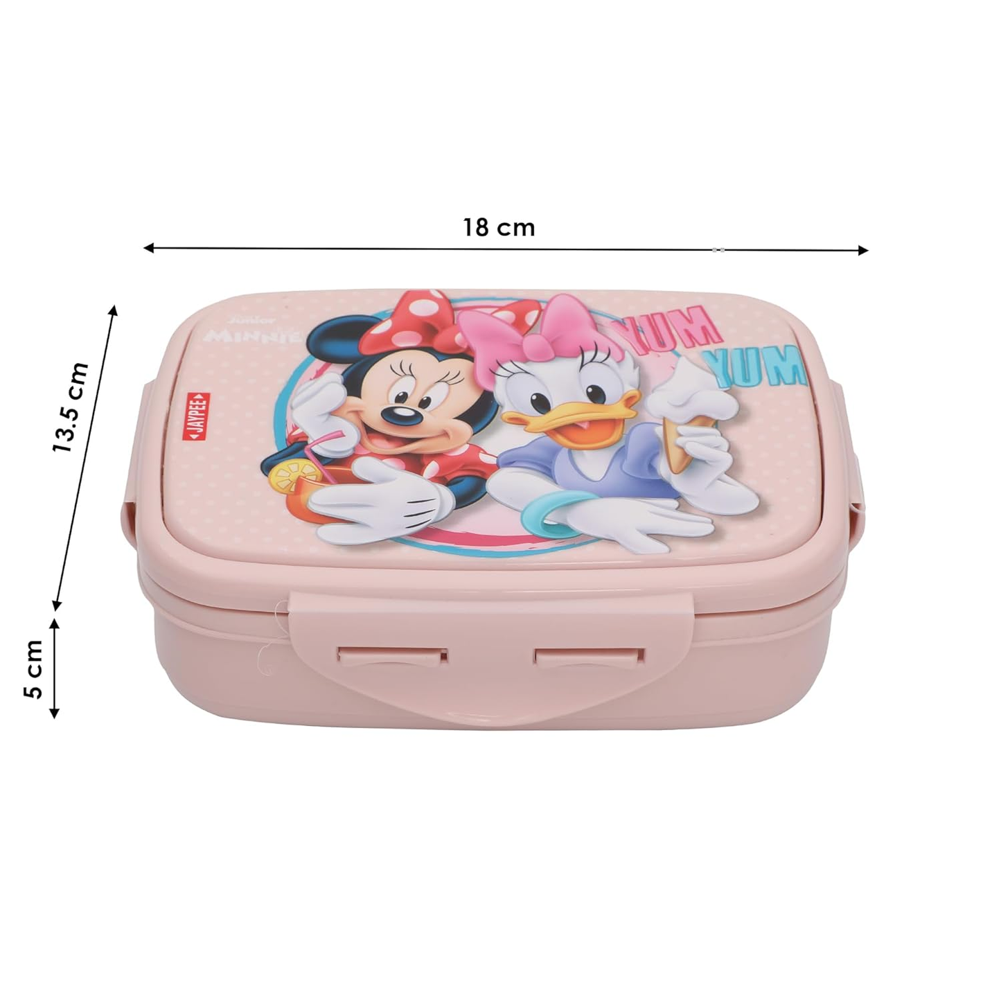 JAYPEE Steel Tek Jr. Insulated Lunch Box Mickey Mouse & Donald Duck, Pink, 400 ml