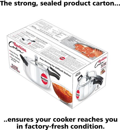 Hawkins Contura (HC50) 5 L Pressure Cooker (Aluminium)