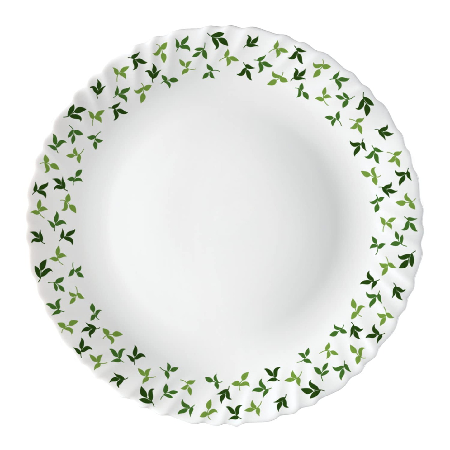 Larah by Borosil Sage Silk Series Opalware Dinner Set of Plates, Veg Bowls, Soup Bowl, Spoons, Serving Bowl with Lid