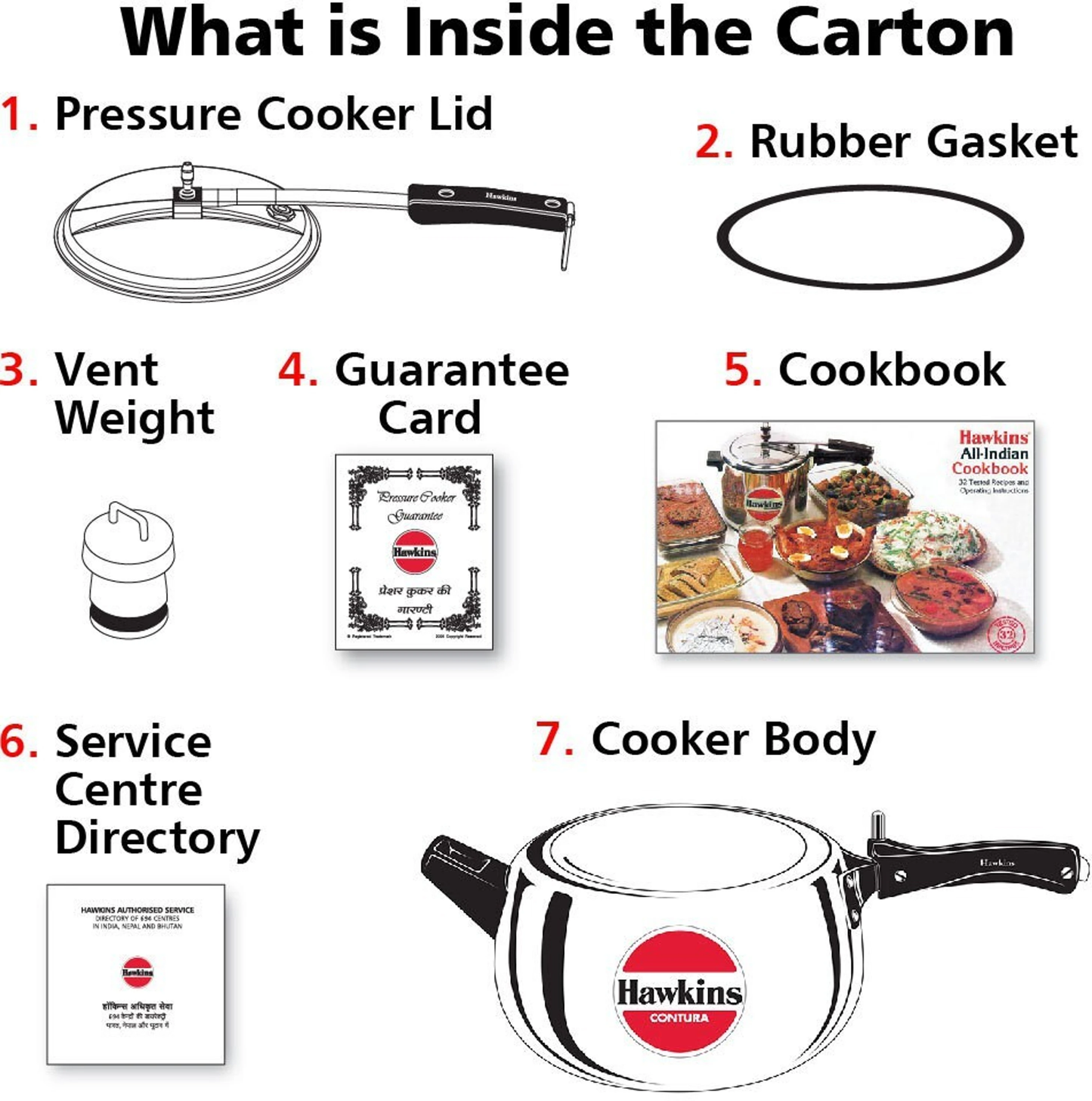 Hawkins Contura (HC50) 5 L Pressure Cooker (Aluminium)